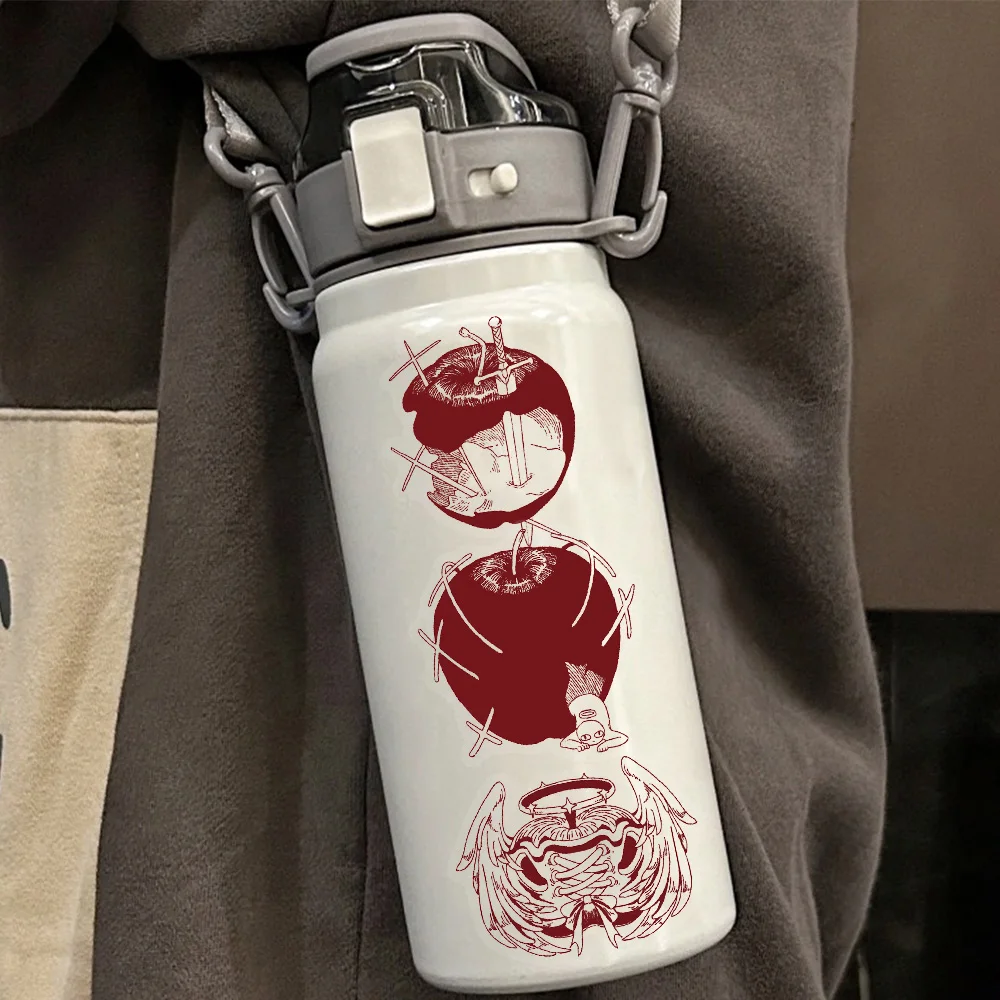 50 pezzi adesivi trasparenti mela rossa adesivi creativi fai da te istruzioni etichette tablet decorazione PC adesivi giocattolo PET