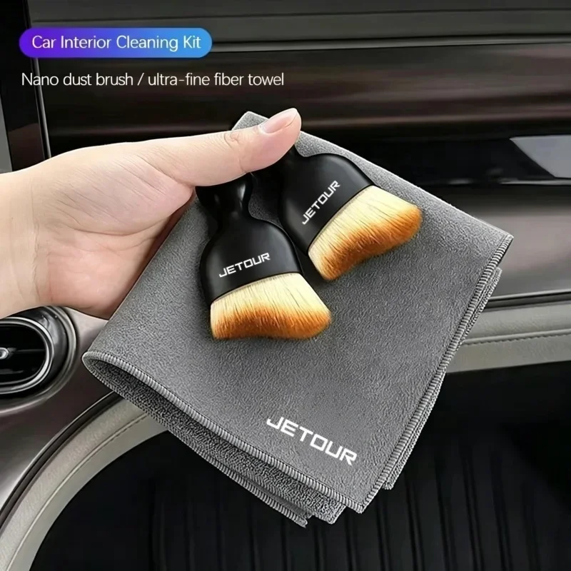 Car Interior Dust Brush Auto Detailing Brush Car Microfiber Towel For Jetour T2 X70 X70 Plus T1 X90 Dashing G700 X95
