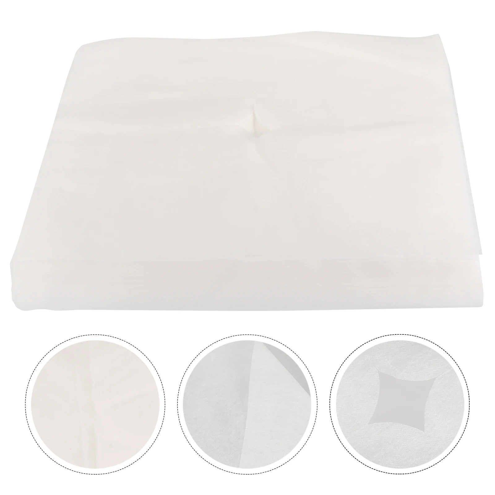 

100pcs Disposable Massage Face Covers With Hole Non-Woven Fabric Breathing Space Comfortable Lightweight Foldable Beauty Salon