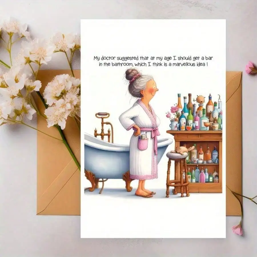 

A humorous and interesting adult greeting card, especially suitable for birthdays, holiday greetings, and perfect gifts