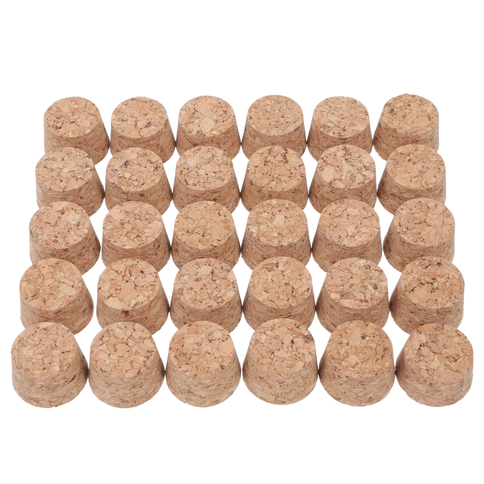 

30pcs Glass Bottle Corks 29.5x25x20mm Natural Stoppers Tapered Wooden Plugs Airtight Seal For Beverage Containers