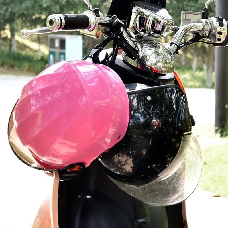 Universal un juego para manillar de 22-28mm, accesorios de motocicleta, casco de motocicleta, bicicletas, seguridad portátil, bloqueo de casco fijo antirrobo