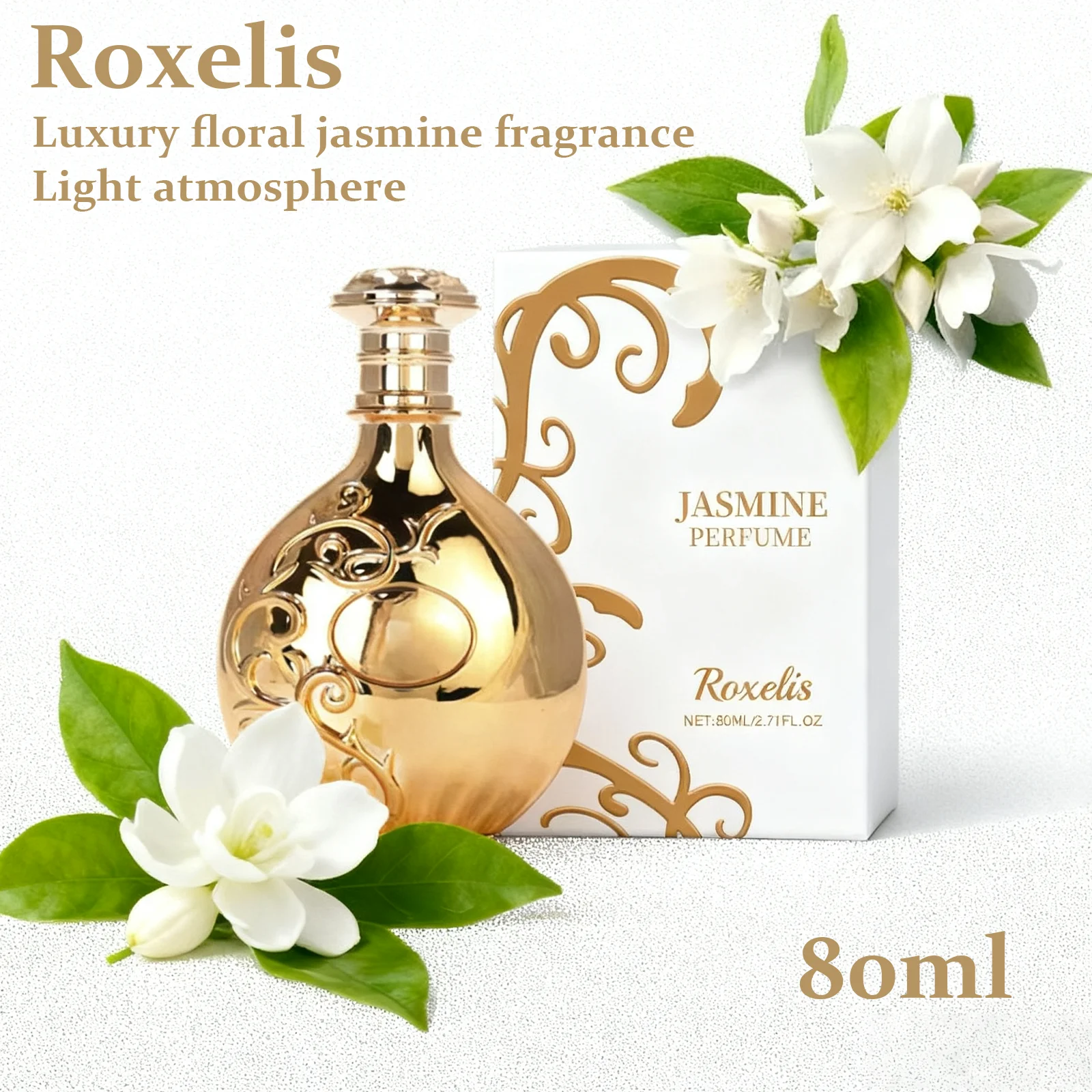 

80 мл парфюмерная вода со свежим жасмином для женщин — натуральная основная заметка, стойкий аромат для повышения элегантного темперамента