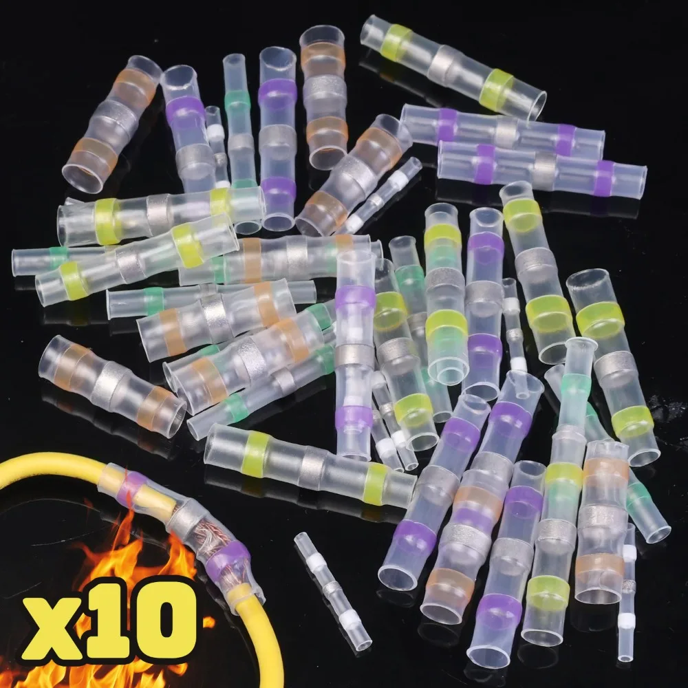 

Tin Ring Heat Shrink Tube Car Wiring Connector Waterproof Solderless Quick Connect Splicing Terminal Insulation Protective Cover