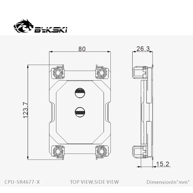 Bykski CPU Water Cooler For Intel 4677 Server Cloud Computing 0.3mm Microwaterway All-Metal Liquid Cooling Block CPU-SR4677-X