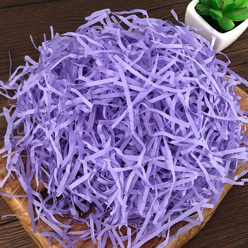 100g-1800g Kleurrijke Crinkle Papier Raffia Versnipperd Confetti Geschenkdoos Vuller Decoratie Bruiloft Cadeau & mand Verpakking