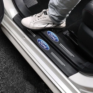 Karbon fiber Araba Kapı Eşiği Sticker Koruyucu Ford Fiesta için C-max Kuga Ranger Raptor KA Fusion ST Transit Kenar 60x7cm Kapı fiesta'daki en iyi 10 satış-no. 3