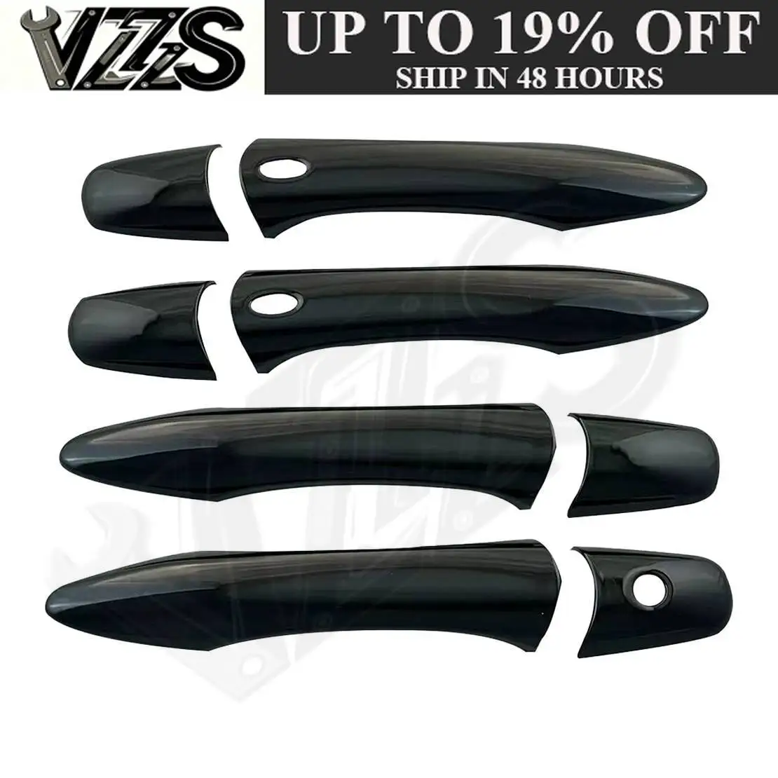 Exterior Car Door Handle Covers Trims With 2 Smart Key Holes Fit For Infiniti QX60 QX70 QX80 2020-2013 2012 2011 2010 2009 2008