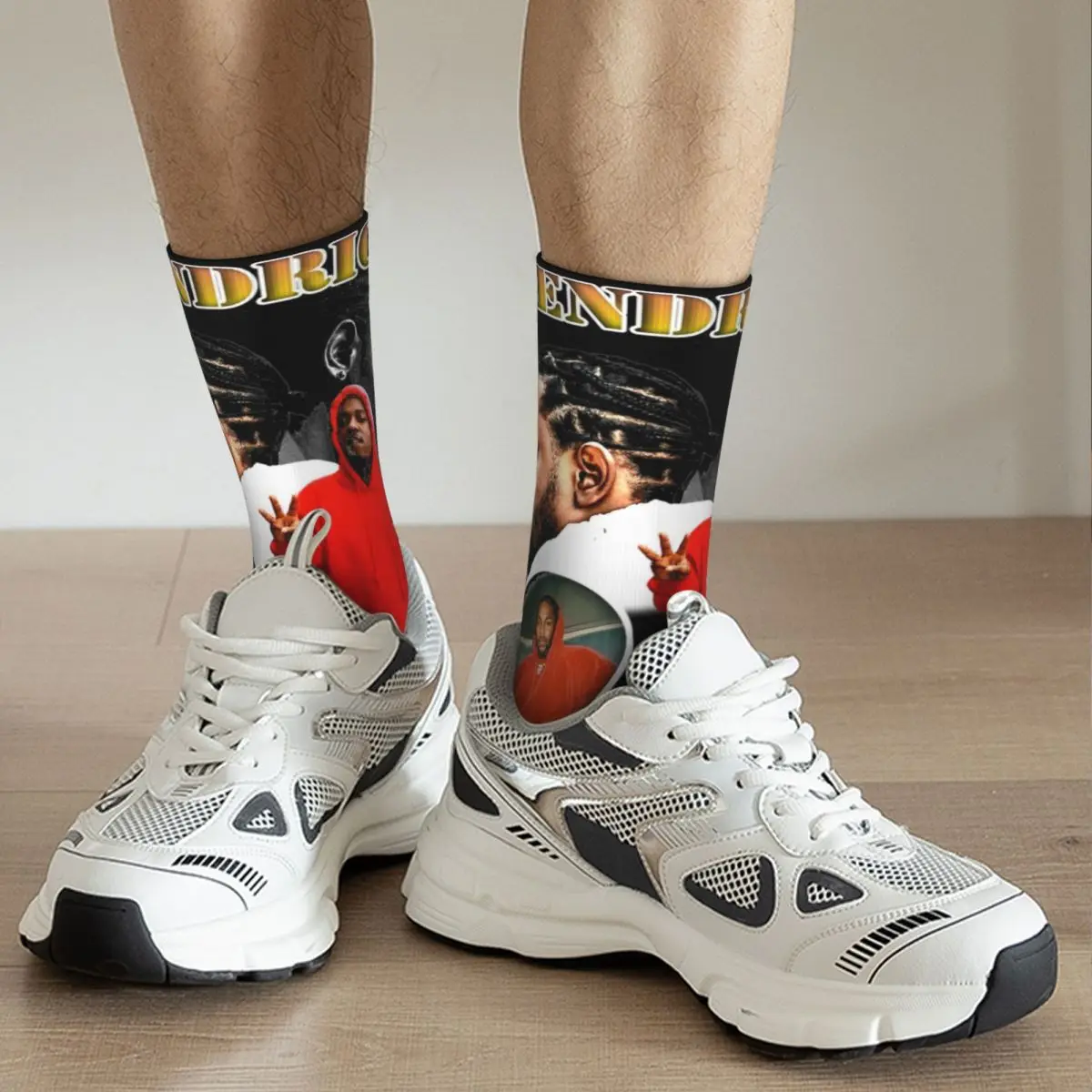 Vintage Kendrick Lamar Rapper Bootleg Merch Socken rutsch feste Sport Mittel rohr Socken süß für Herren beste Geschenk idee