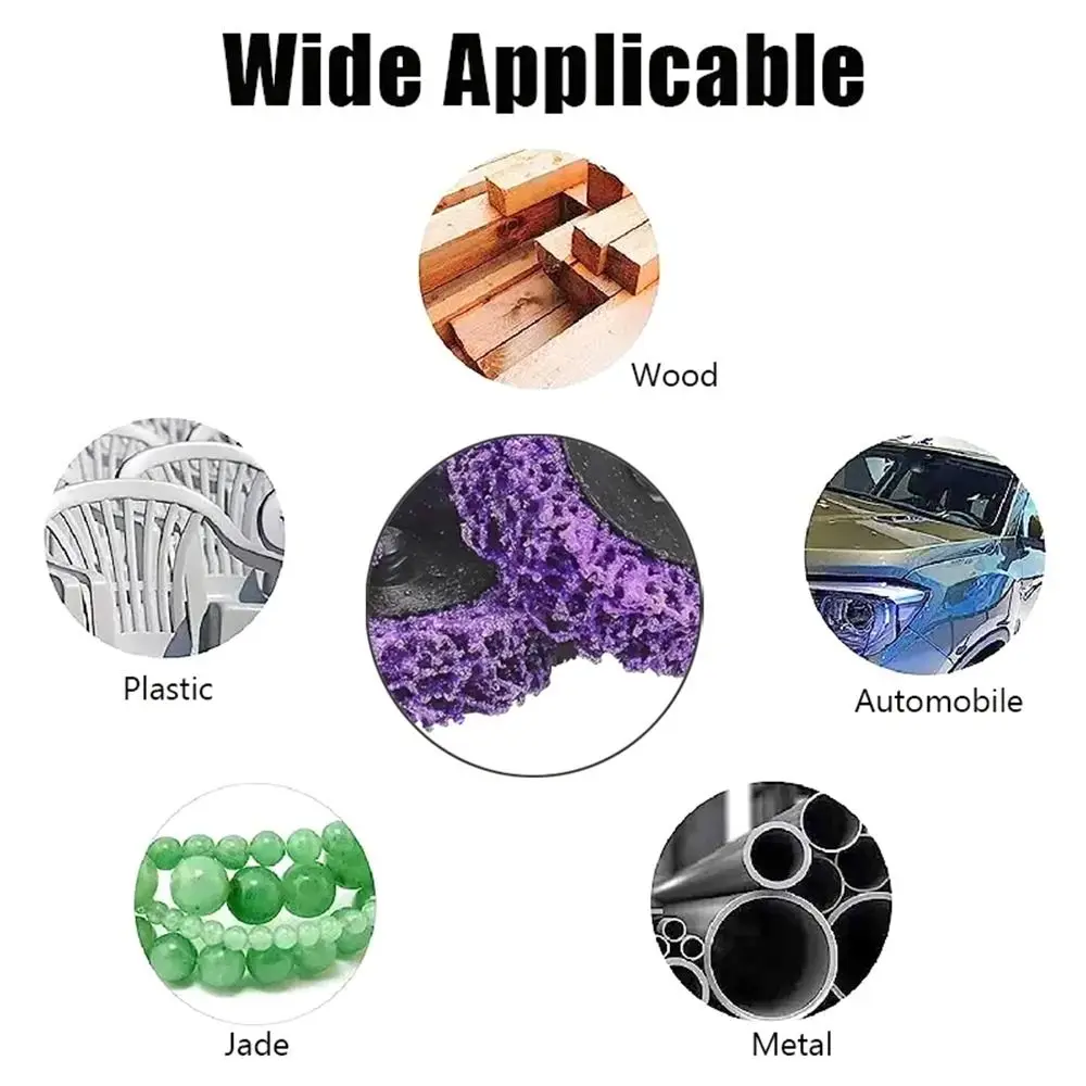 1Pcs Grinding Disc Polishing Wheel with Holder Abrasive Poly Strip Discs 2 Inch 50mm For Clean And Remove Paint Stripping Wheel
