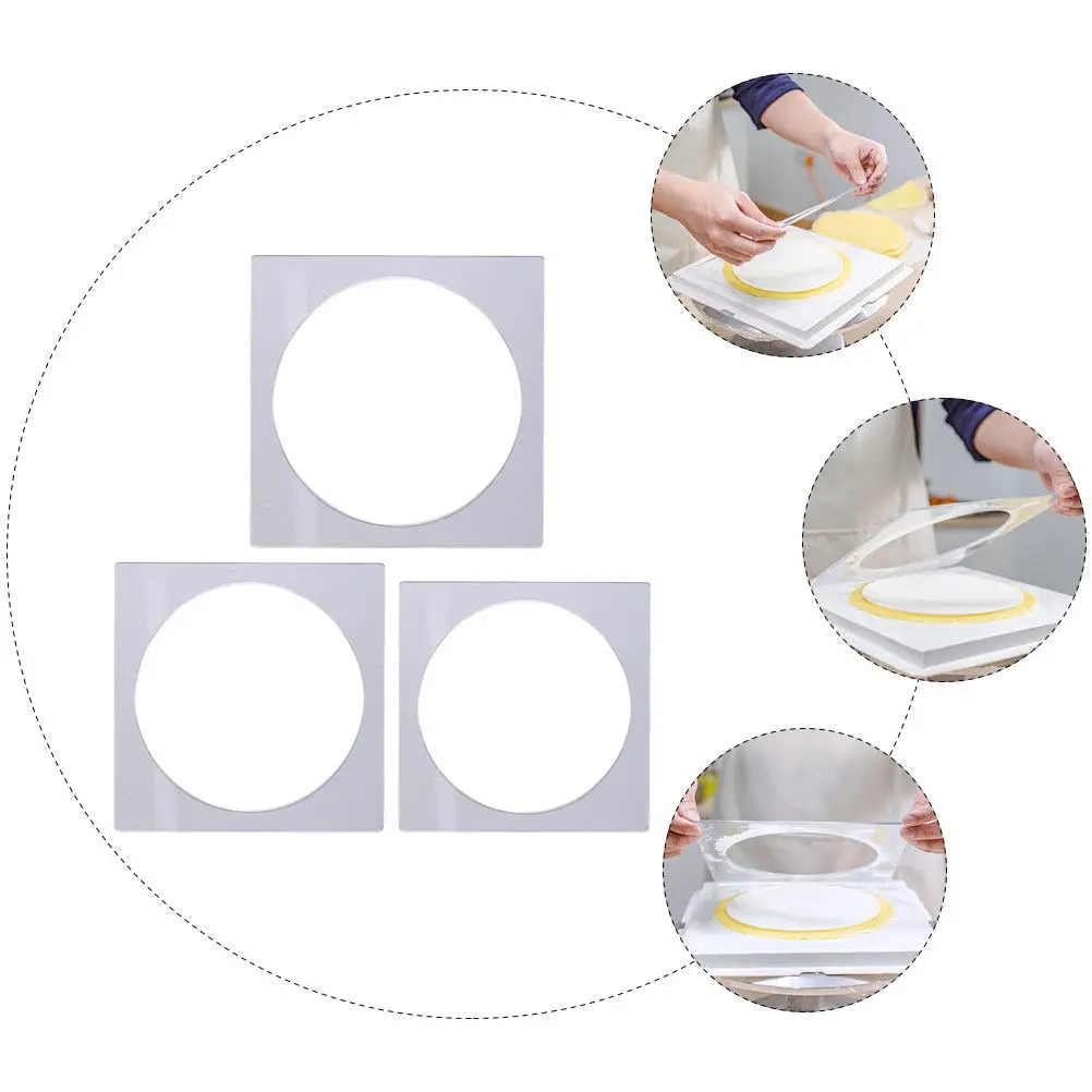 

2Pcs Frost Form Sheet for Cakes Reusable Cake Collar Sheet Baking Tool for Even Layer Distribution and Neat Finish