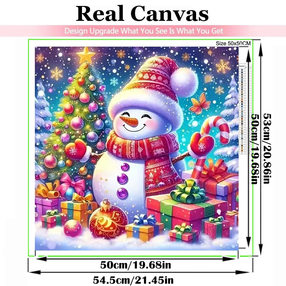 5D Diy Diamond Painting Cute Snowman Full Round Square Drill Christmas Diamond Mosaic Embroidery New Collection Gift Home Decor