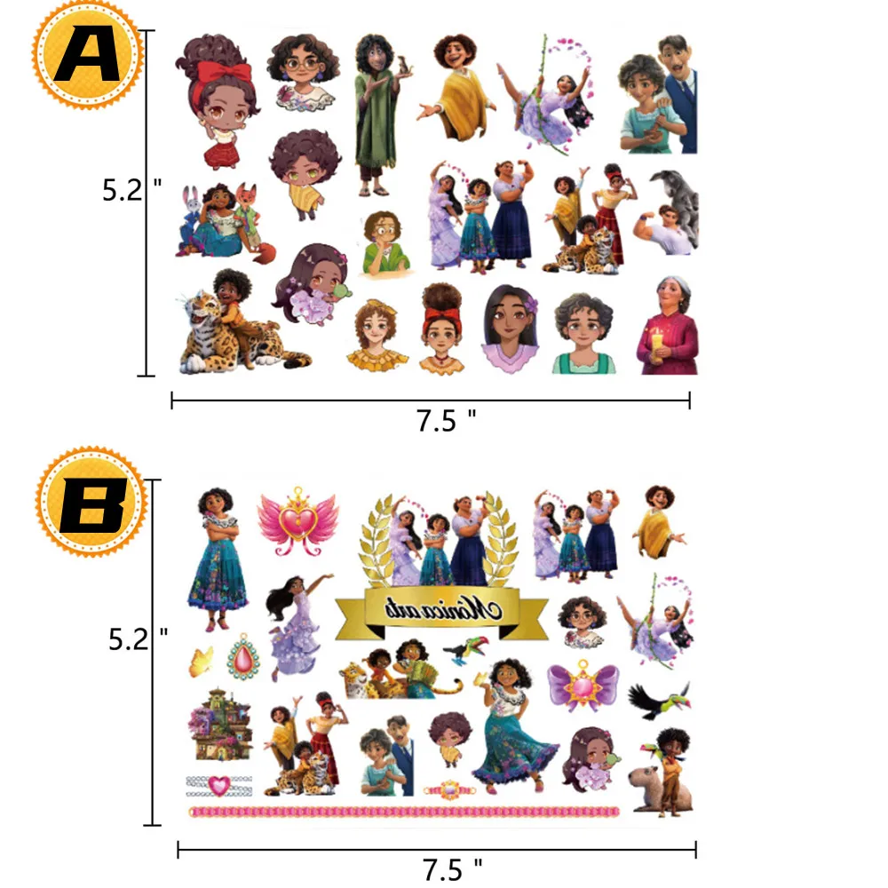 ديزني Encanto الأصلي لصاقات وشم مقاوم للماء Isabella ميرابيل ملصق مضحك الكرتون الاطفال الفتيات عيد الميلاد هدية عيد ميلاد لعبة #3