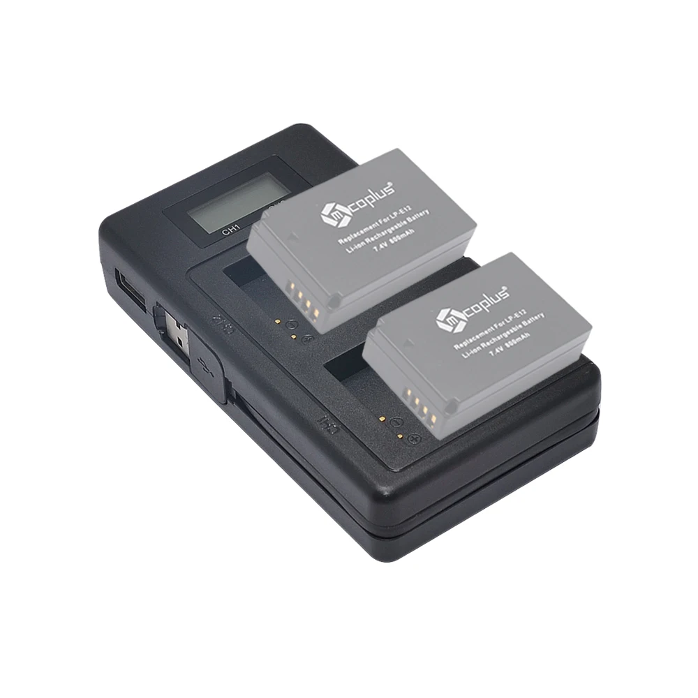 شاحن بطارية مزدوج لكانون eos m200 m100 m50 ii m10 m2 m/rebel sl1 ، 100d powershot sx70 hs ، kiss m