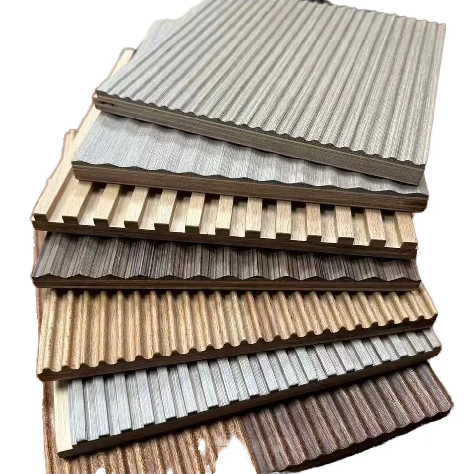 2026 Chengxiang Great Wall Wallboard PVC Veneer Fluted Solid WPC Wood Decorative Grille Panels for Decorationpromote sales