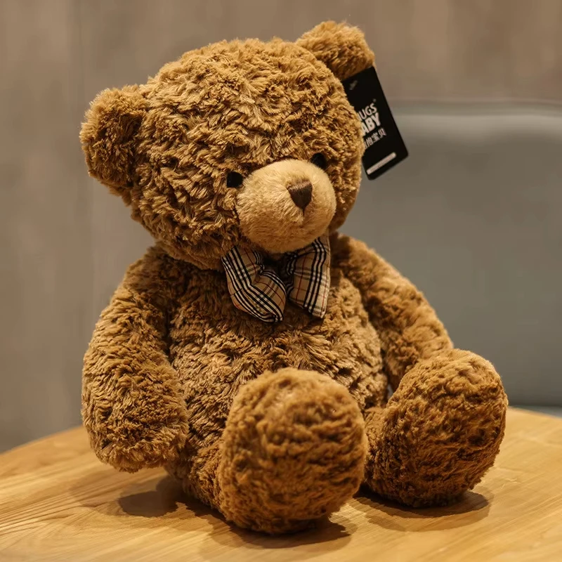 40/55/80cm dos desenhos animados abraço bebê urso claire brinquedo de pelúcia bonito animal de pelúcia usar laço plushie boneca macio crianças brinquedos para meninas presente