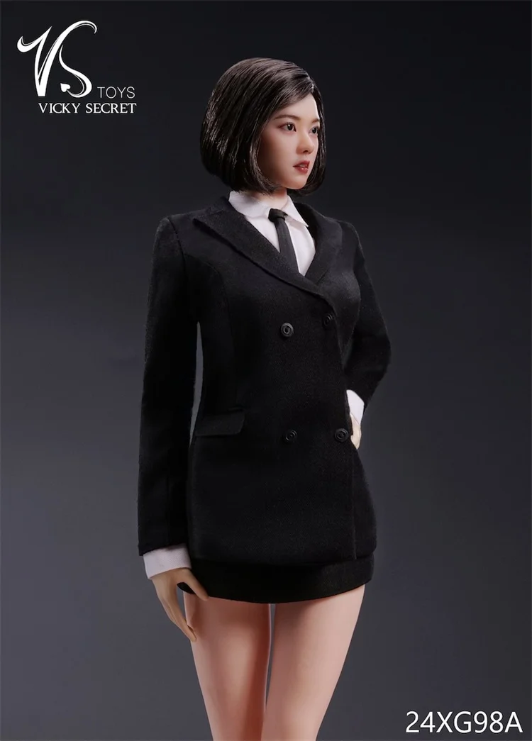 VSTOYS 24XG98 1/6 بدلة سوداء للسيدات تنورة قصيرة زي الملابس نموذج صالح 12 ''TBL JIAOU دمى جسم شخصيات الحركة