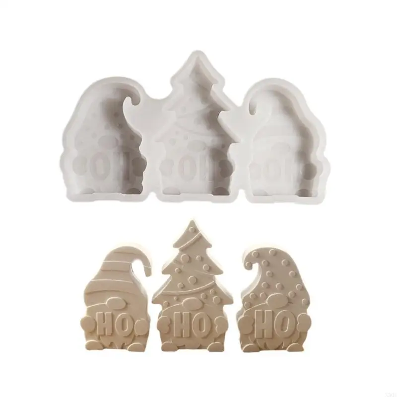 قالب سيليكون قوي متعدد الأغراض لمشروعات الحرف اليدوية لصينية عيد الميلاد من الراتنج