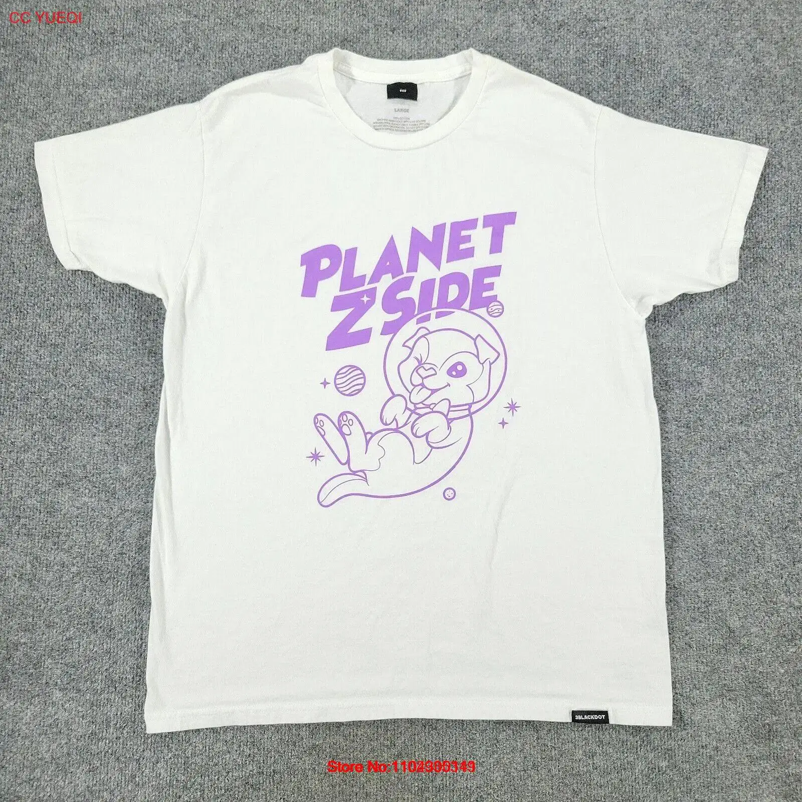 

Мужская рубашка 3BlackDot, большая белая футболка Planet Z с рисунком щенка по бокам и коротким рукавом