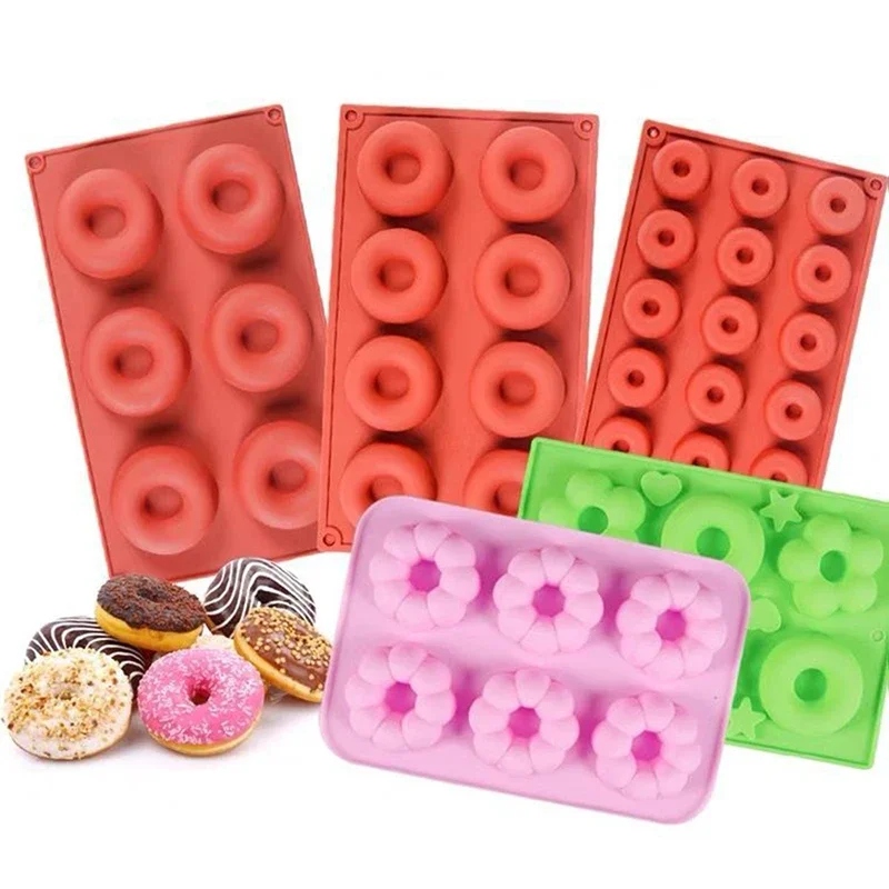 

Silicone Donut Maker 3D DIY Baking Pastry Cookie Chocolate Round Mold Muffin Cake Mould Dessert Handmade Kitchen Cooking Tools
