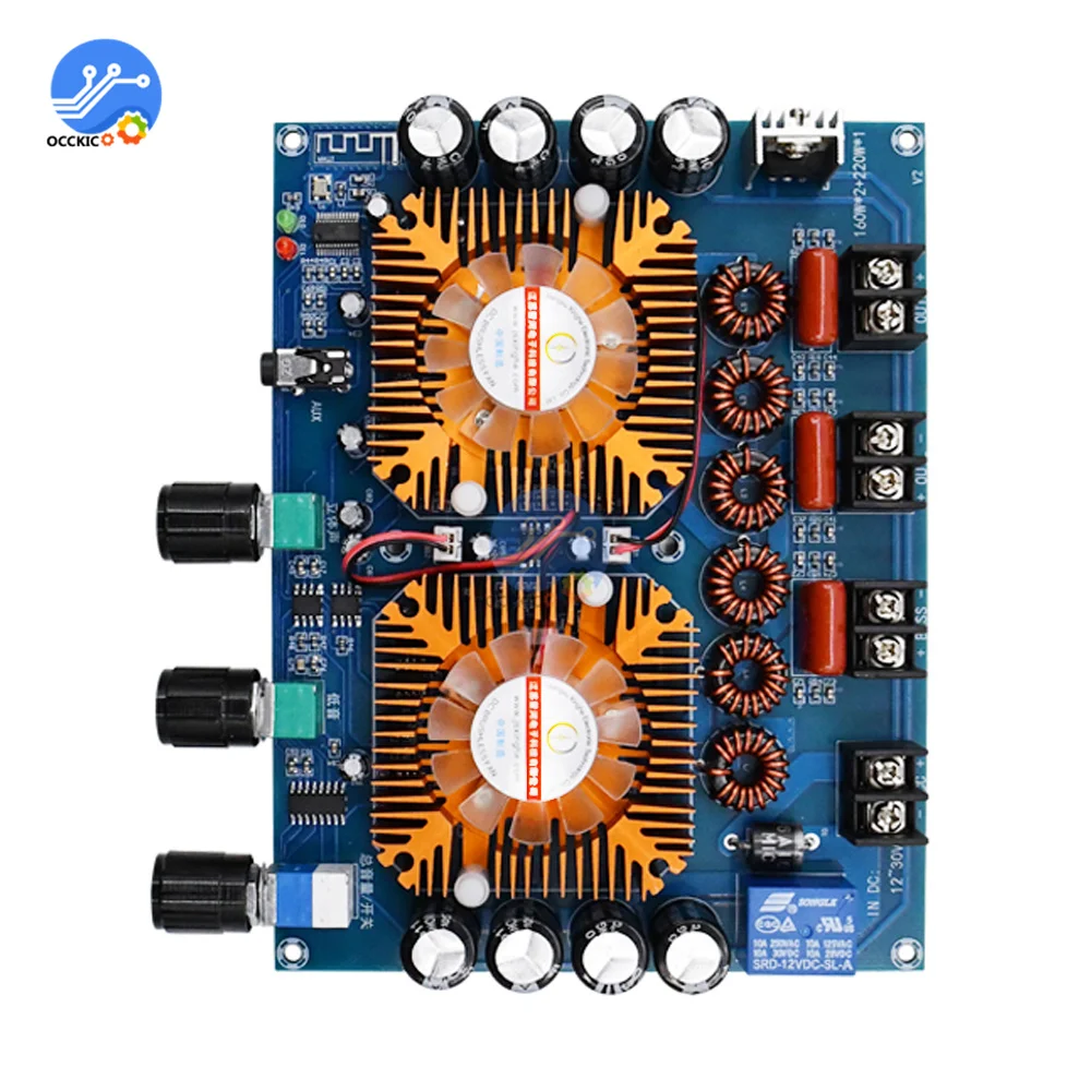 XH-A128 عالية الطاقة الرقمية مكبر كهربائي مجلس TDA7498E 160WX2 + 220 واط ستيريو 2.1 قناة مكبر للصوت وحدة