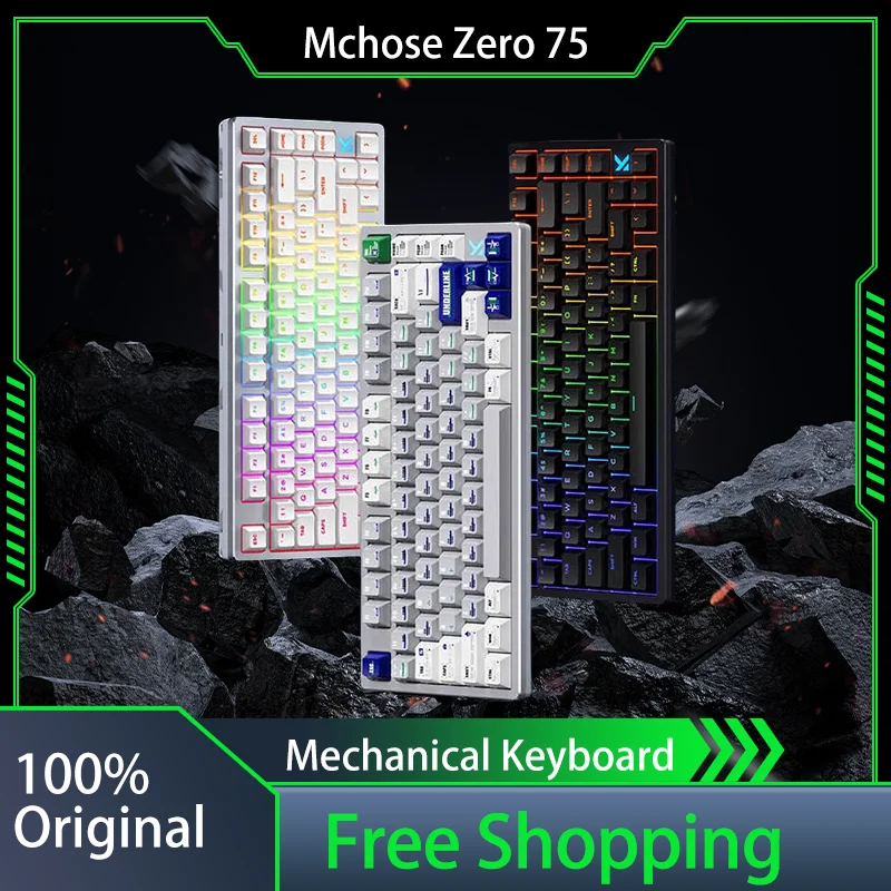 Mchose Zero 75 Mechanical Keyboard Tri-Mode Wireless Hot Swap Gasket Structure Customized Gaming Keyboard Pc Gamer Accessory