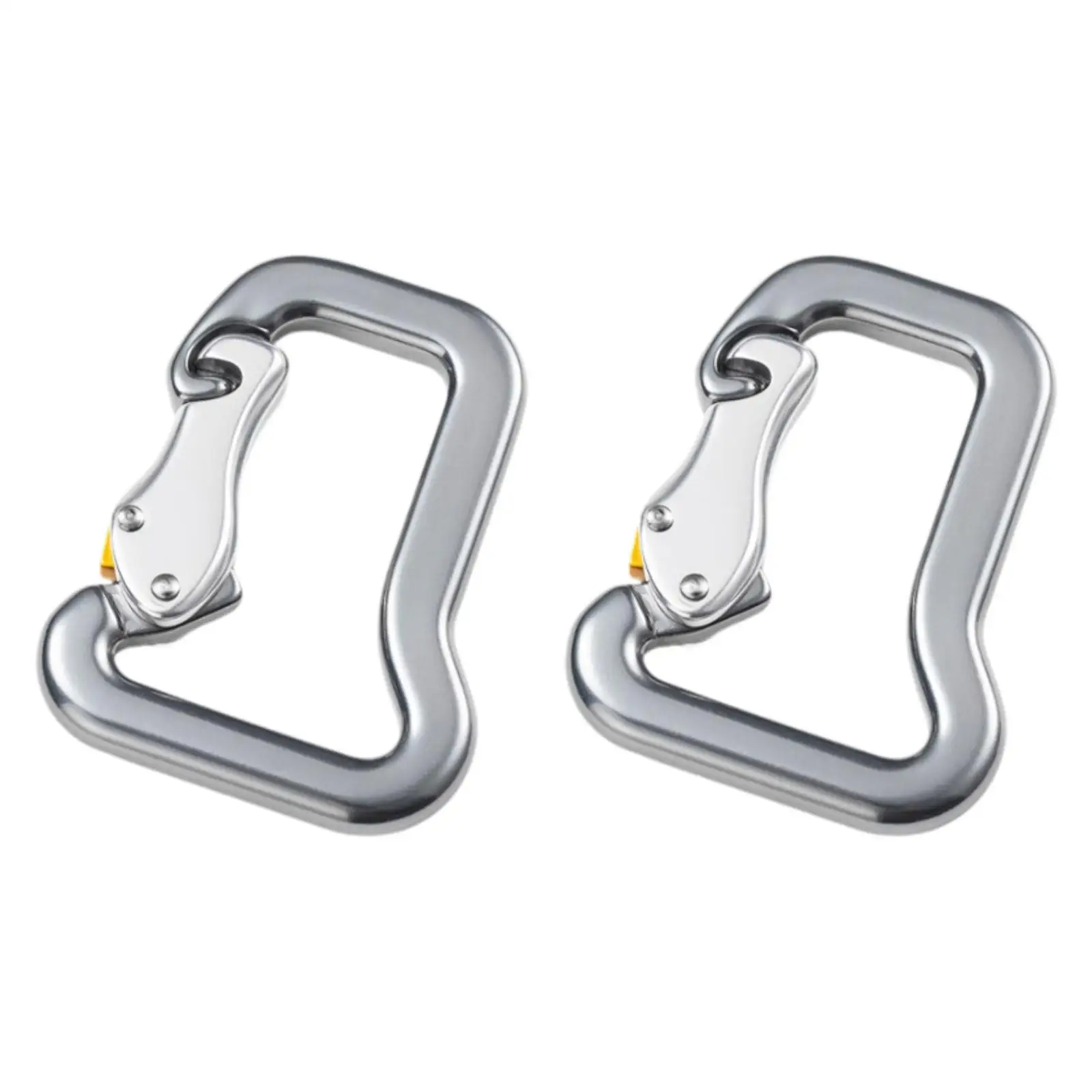 2x Climbing Carabiner D Shaped Carabiners for Rappelling Hiking Paragliding