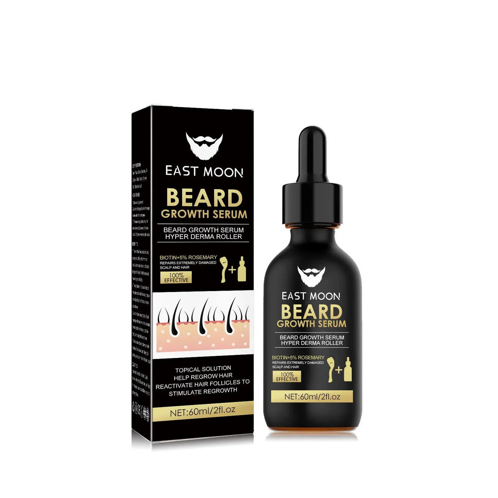 Men Beard Growth Serum Hair Styling Essential Oil Grow Beard Thicker Anti Hair Loss Products Softening Moisturizing Beard Liquid