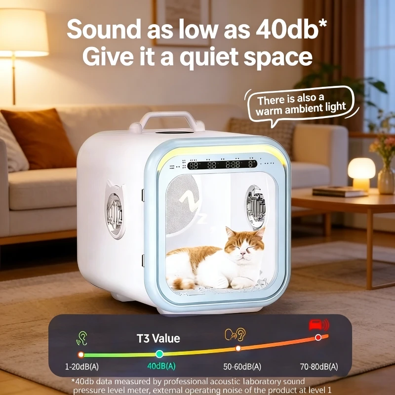 Pet Smart Eco-Friendly ABS Dog & Cat Automatic Blower Dryer Grooming Blower For Home & Commercial Use Chargeable
