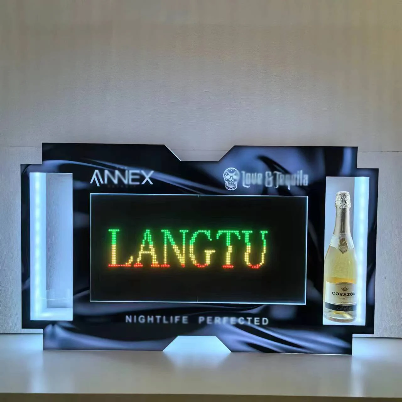 

Updated Message Screen Bottle Presenter Custom Scrolling Information Billboard Cell Phone App Message Display Bottle Presenter