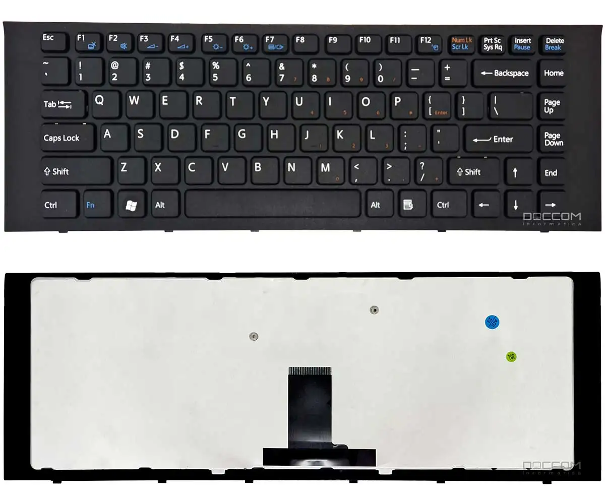 Compatible Keyboard Notebook Sony Vaio 9z.n7asw.001 Pcg-61a11x Vpceg33eb/W Pcg-61a12l 148969711 US Layout with Frame