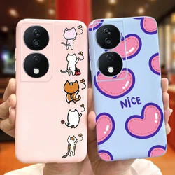 Lovely Printed Candy Color Phone Case For Honor X7b Soft Silicon TPU Case Shockproof Back Cover For HonorX7b X 7B 4G CLK-LX2
