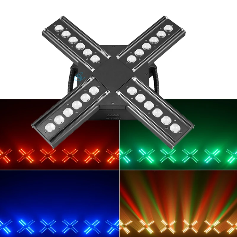 

DMX-управление, полноцветный светодиодный луч, движущаяся головка, четыре руки, сценическое освещение с эффектом вечеринки для DJ, дискотеки, ночного клуба