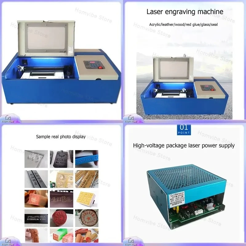 

40W 50W Portable Laser Engraving Machine for Wood Metal Acrylic Leather DIY Craft Cutting Engraver Desktop CNC Laser Cutter