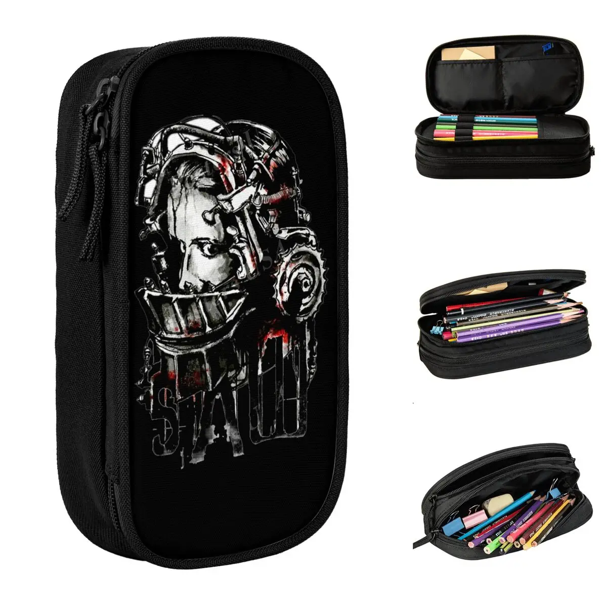 Saw Movie Fan Unique Design Merch Pencil Case Large-capacity School Accessories horror film game Pencilcase Gift