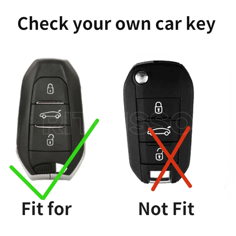 Zinc Alloy Car Key Case Shell Cover For Peugeot 308 408 508 2008 3008 4008 5008 Citroen C4L C6 C3-XR Picasso DS3 DS4 DS5