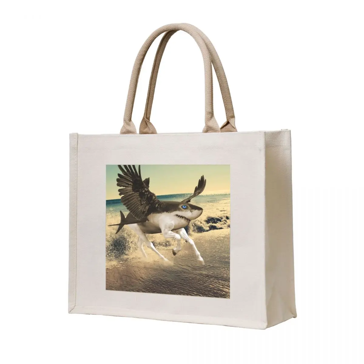 

A Shark with Horse Legs and Wings. Tote Bag Candy bags eco pack bag luxury women