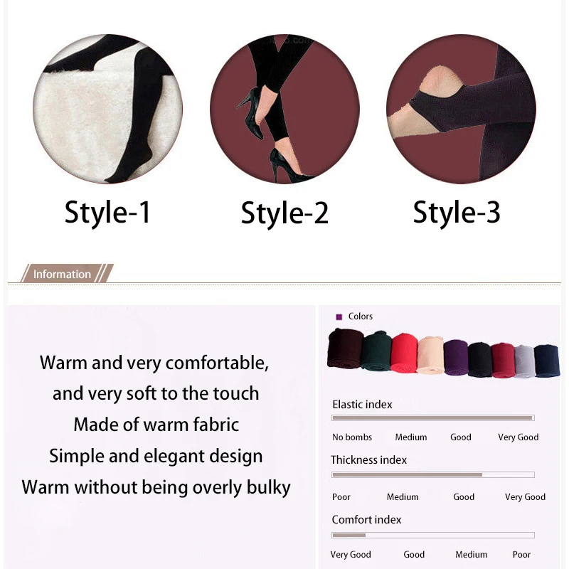 2024 Autumn Winter Thermal Leggings Women High Wasit Slim Pants Casual Stretchy Solid Pantyhose Warm Thin Fleece Leggins Female