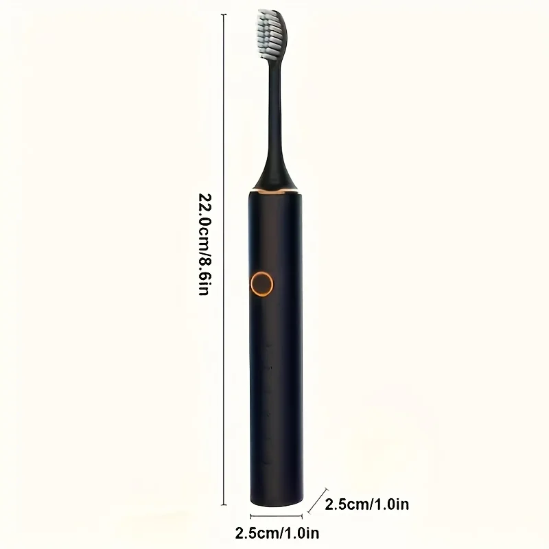 Ультразвуковая зубная щетка, перезаряжаемая от USB, звуковая автоматическая зубная щетка для взрослых, отбеливающая гигиена, 4 сменных головки, дополнительно
