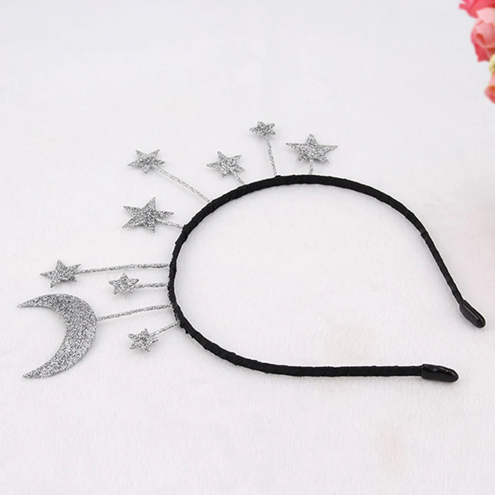 

2 Pcs Star Headband Hair Accessories Hoops Women Headdress Bridal Xmas Party Girls Alloy Decorative Practical Silver
