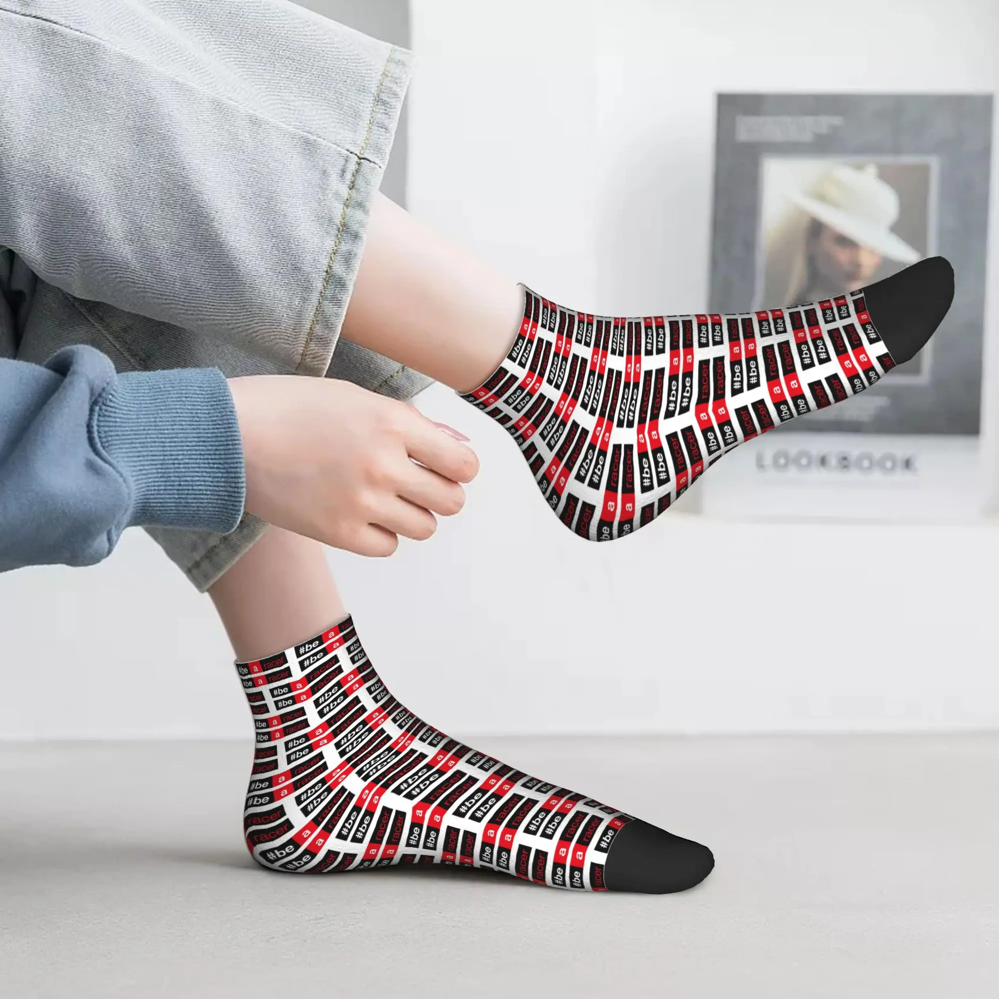 All Seasons Aprilia Be A Racer Socks Harajuku Super Soft Crew Socks Hip Hop Stockings for Men Women Christmas Gifts