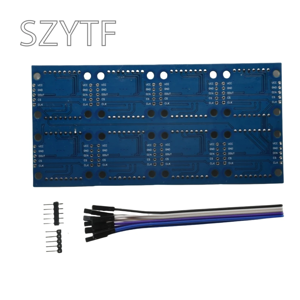 8-Bit MAX7219 Dot Matrix Module Control Module Single Chip Microcomputer Control Drive LED Display Module