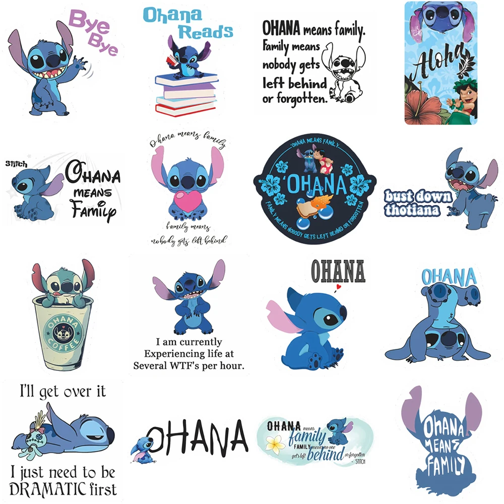 

10/30/50pcs Disney Cute Anime Cartoon Lilo Stitch Graffiti Stickers Decals Laptop Phone Fridge Car Decoration Sticker Kids Toys