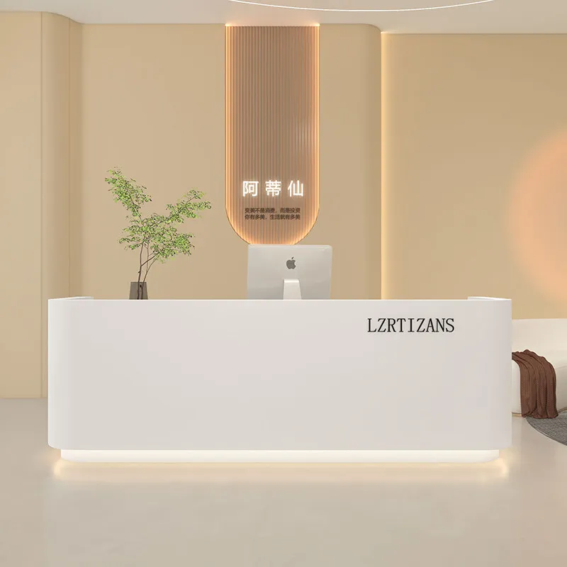 Office Accent Reception Desks Luxury Nordic Designer Modern Aesthetic Reception Desks Unique Mostrador De Tienda Salon Furniture