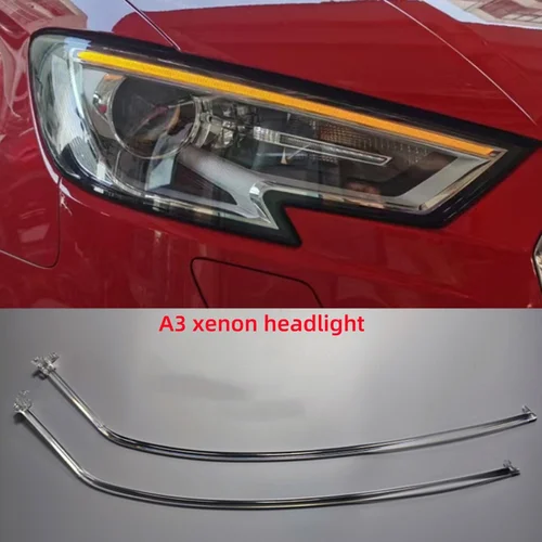 Imagen 2 del producto Nuevo faro DRL tubo acrílico guía de luz tira de luz DRL tira de xenón LED para Audi A3 2017 2018 2019 2020