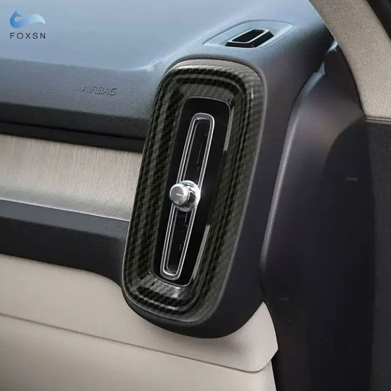 Car Side Air Vent Outlet Frame Cover Trim For Volvo XC40 2018 2019 2020 2021 2022 -2025 2pcs ABS Carbon Fiber Style Decoration