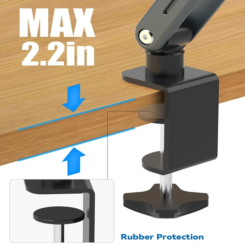 Desk Clamp Bookshelf For Reading, Ergonomic Design,Adjustable Height To 20 Inch With Swivel Base Cookbook Holder