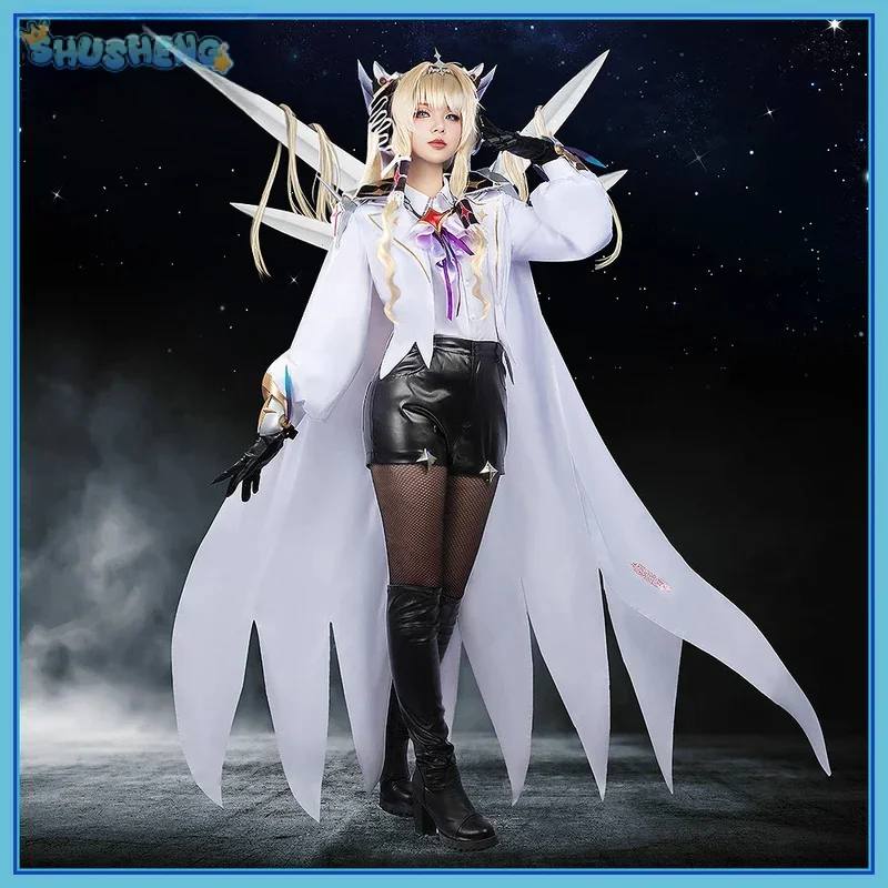 

NIKKE：The Goddess of Victory Crown Cosplay Costume Halloween Party JK Uniform Coat Skirt Wig Prop Set Men Women Fashion Clothing