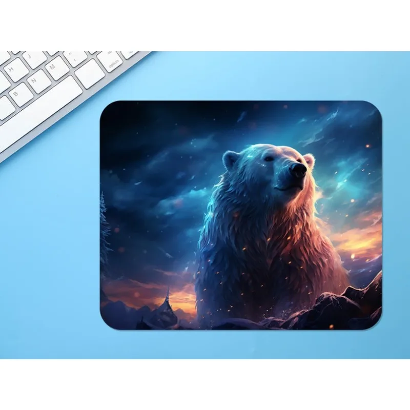 Polar BEAR Rubber Mouse Pad Premium Printing mousepad Small Square portable deskmat Office gifts Desk decoration