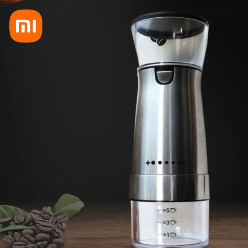 Xiaomi penggiling biji kopi elektrik portabel, penggiling biji kopi multifungsi untuk rumah tangga, dapat diisi ulang daya USB, penggiling nirkabel portabel